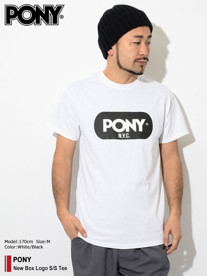 PONY（ポニー） Tシャツ 半袖 メンズ ニュー ボックス ロゴ(PONY New