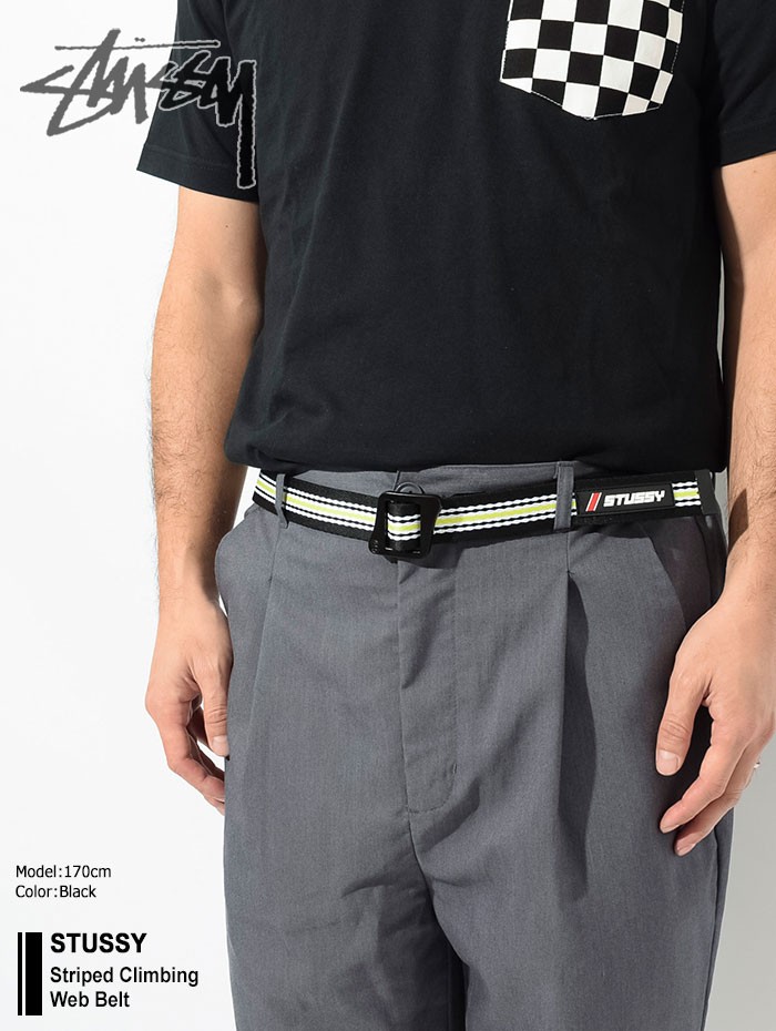 STUSSY ステューシー クライミングベルト ブラック　stüssy STUSSY ステューシー ベルト メンズ Stussy Sport Climbing
