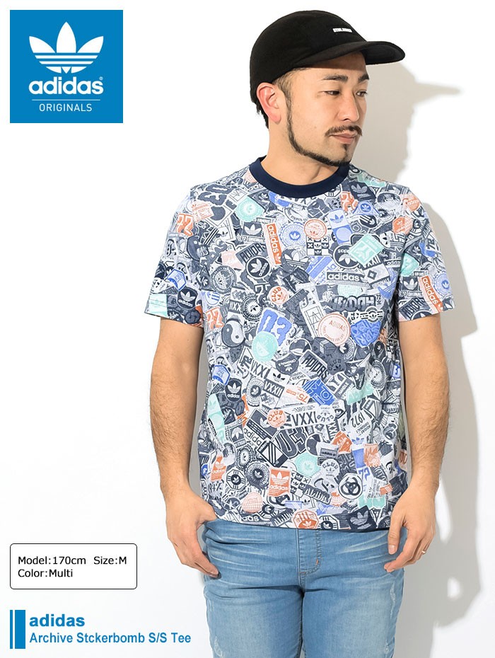 adidas sticker bomb tee