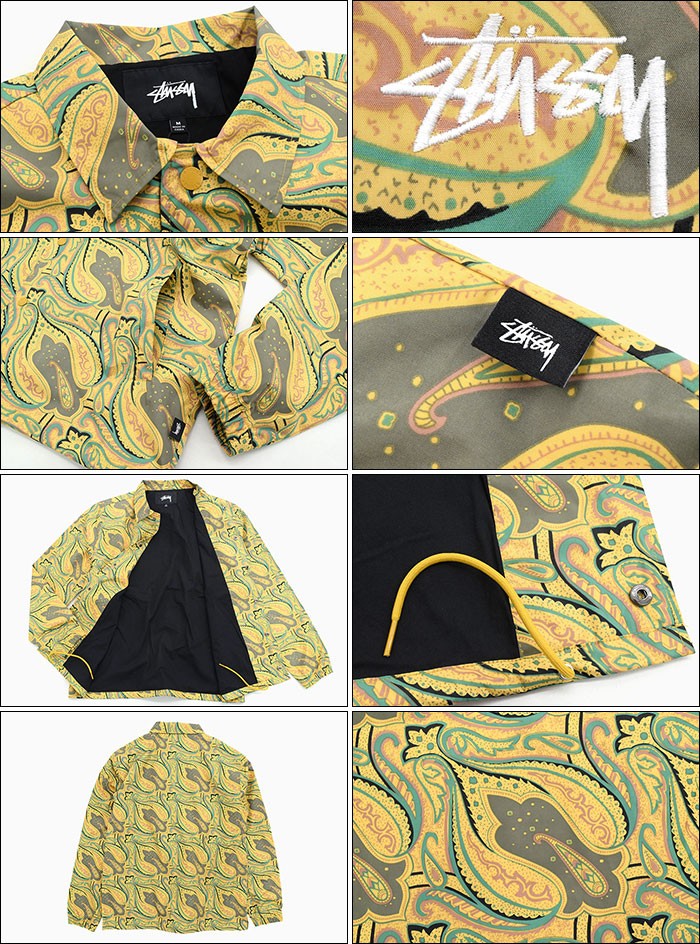 未使用品☆stussy ステューシー コーチジャケット タペストリー柄 刺繍ロゴ 楽天市場】STUSSY ステューシー ジャケット OLD STUSSY 黒タグ