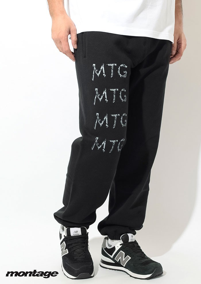 もじょ montage モンタージュ パンツ メンズ トラッシュ MTG ロゴ スウェット