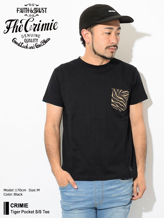 CRIMIE（クライミー） Tシャツ 半袖 メンズ タイガー ポケット(crimie