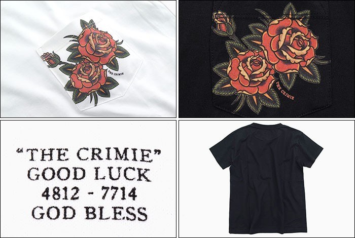 クライミー Tシャツ 半袖 CRIMIE メンズ ローズ ポケット(crimie Rose Pocket S/S Tee T-SHIRTS カットソー  トップス C1K1-TE01)