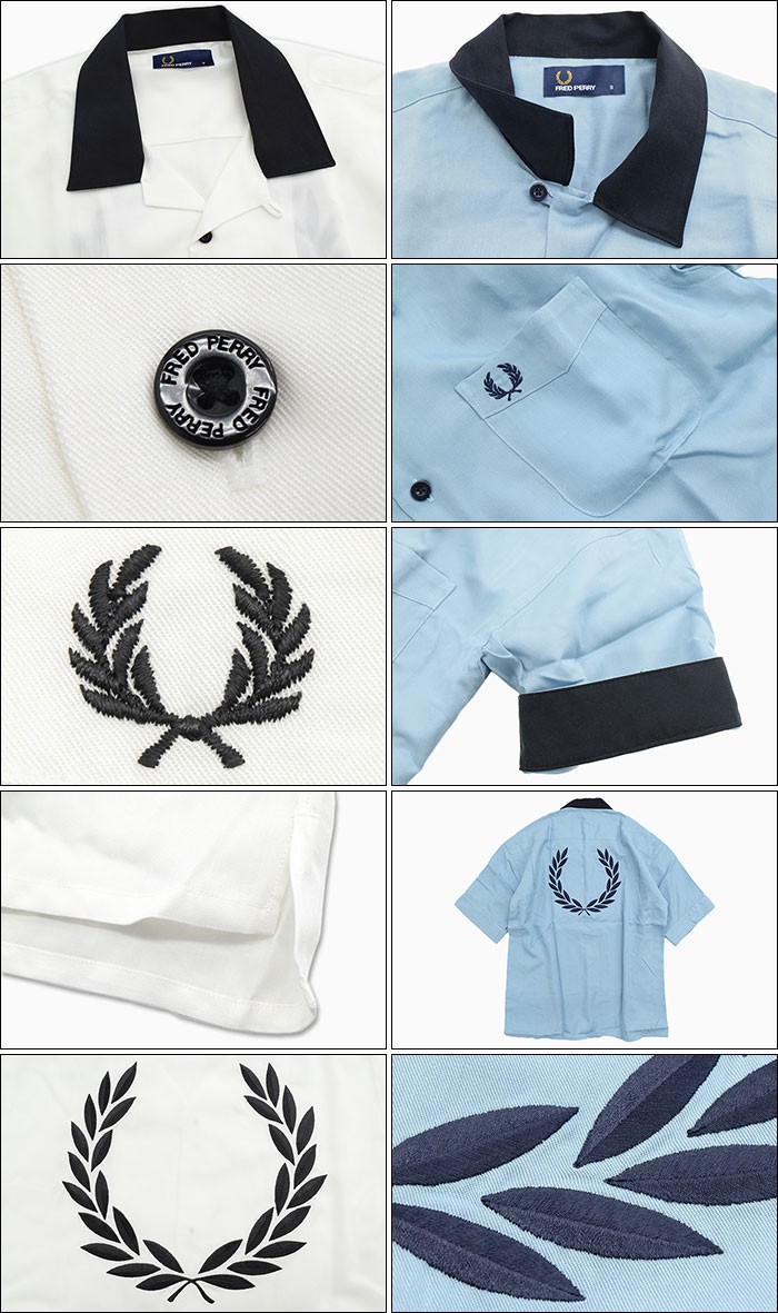 FRED PERRY フレッドペリー シャツ 半袖 メンズ オープンカラー