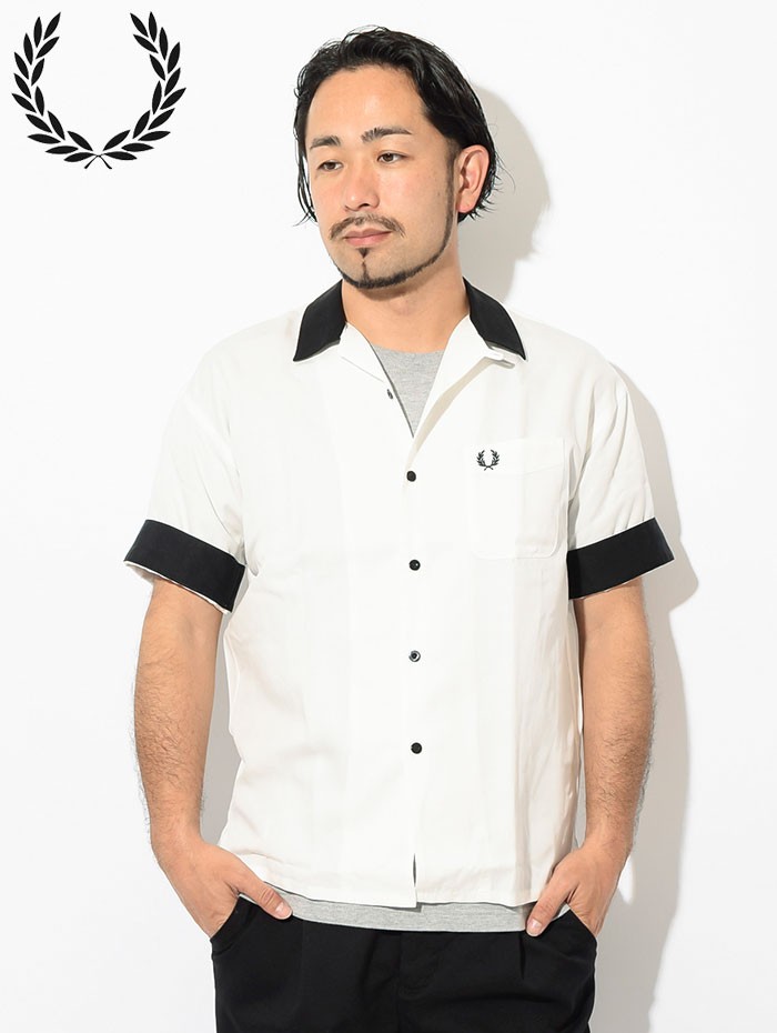 フレッドペリー シャツ 半袖 FRED PERRY メンズ オープンカラー 日本 