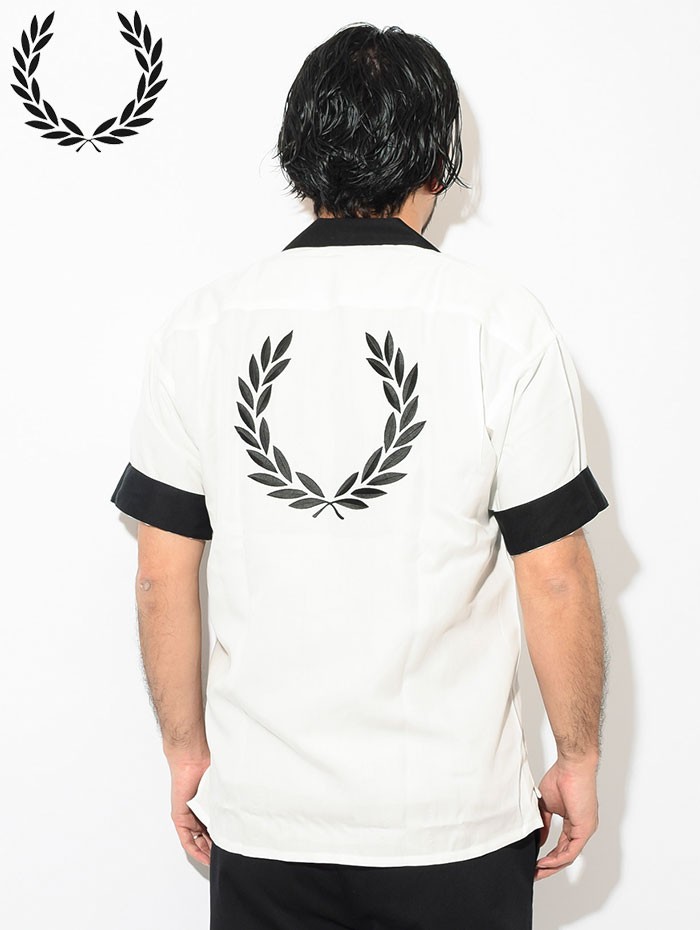 フレッドペリー シャツ 半袖 FRED PERRY メンズ オープンカラー 日本企画(F4508 Opencollar S/S Shirt JAPAN  LIMITED ボーリングシャツ)