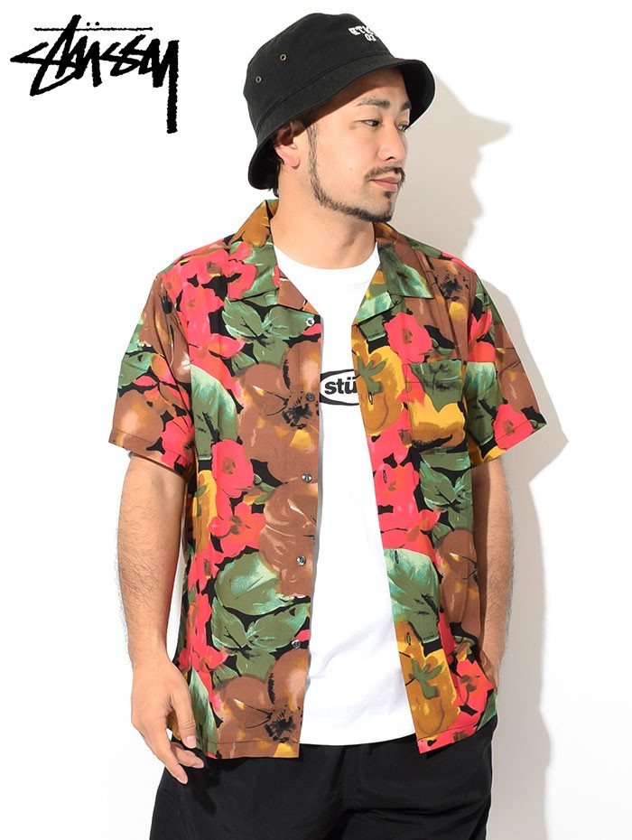 ステューシー シャツ 半袖 STUSSY メンズ Watercolor Flower(stussy