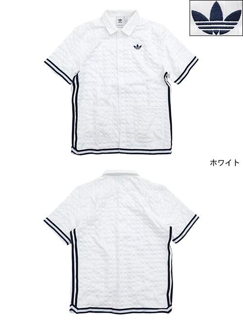 adidas Originals アディダス シャツ 半袖 メンズ チェック スナップ