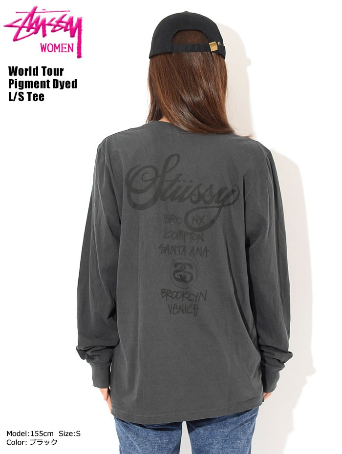 希少】STUSSY Tシャツ ワールドツアー ブルー グラデーション M