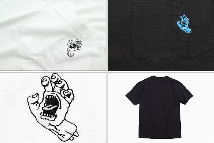 SANTA CRUZ（サンタクルーズ） Tシャツ 半袖 メンズ ポケット ハンド