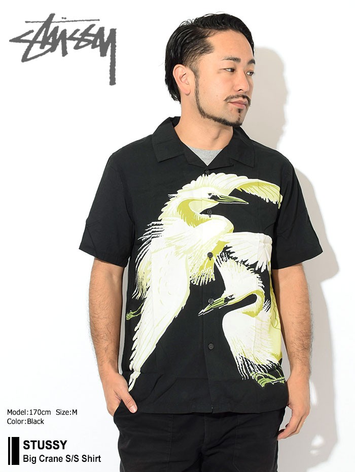 ステューシー シャツ 半袖 STUSSY メンズ Big Crane ( stussy shirt アロハシャツ オープンカラーシャツ トップス  1110054 USAモデル 正規 )