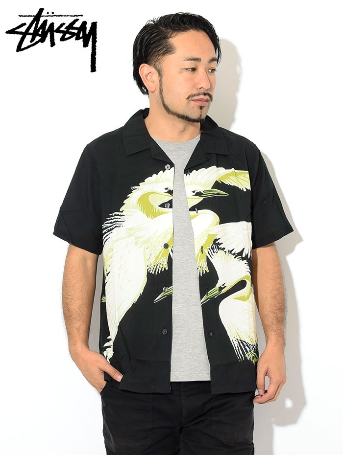 ステューシー シャツ 半袖 STUSSY メンズ Big Crane ( stussy shirt アロハシャツ オープンカラーシャツ トップス  1110054 USAモデル 正規 )