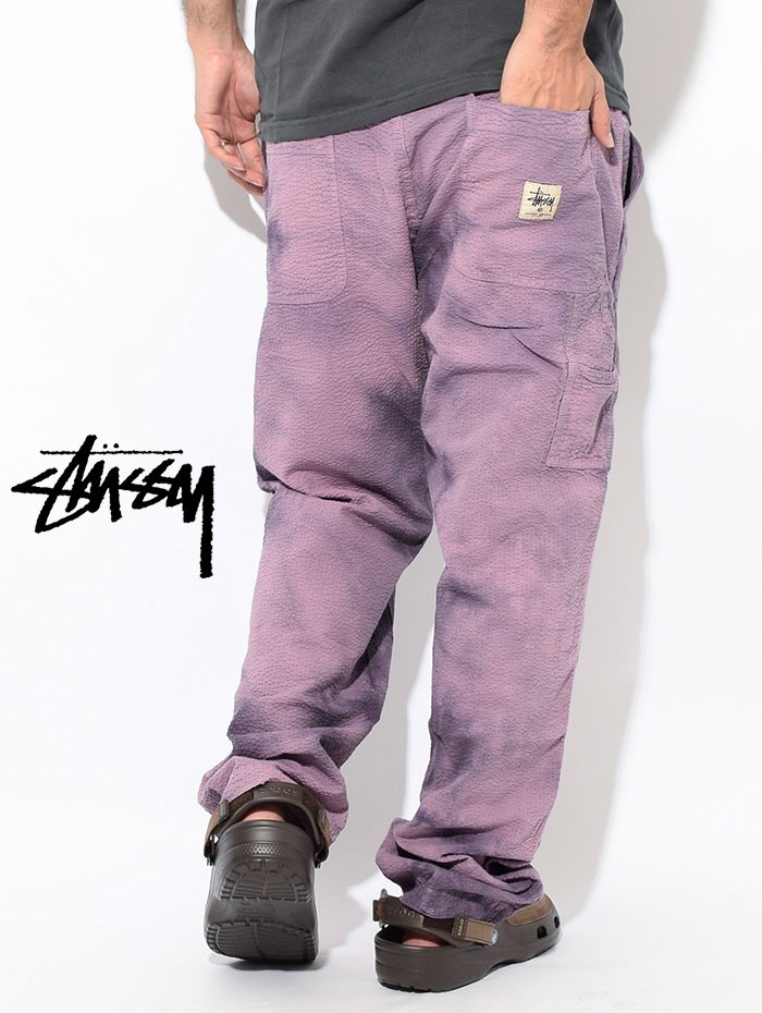 ステューシー パンツ STUSSY メンズ Overdyed Seersucker Work(stussy 