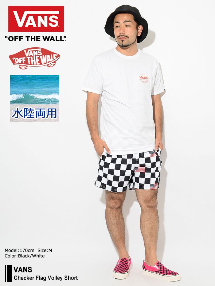 バンズ ハーフパンツ VANS メンズ チェッカー フラッグ ボレー