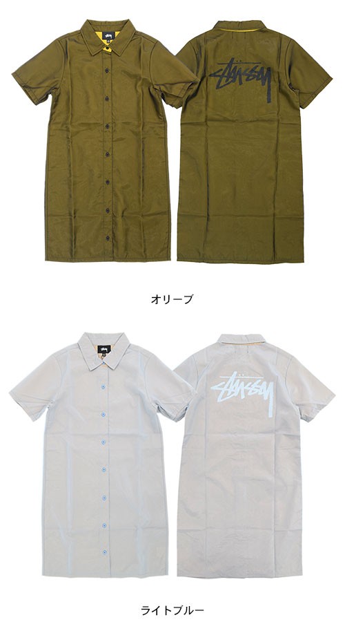 stüssy シャツワンピース Mサイズ パープルグレー/ブラック stussy(ステューシー) 24SS/Barracuda LS Tee Pigment Dyed
