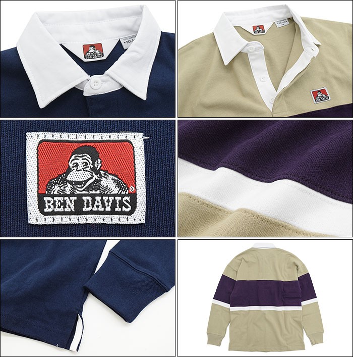 BEN DAVIS ベンデイビス ポロシャツ 長袖 メンズ カラー BEN DAVIS ベンデイビス ポロシャツ 長袖 メンズ カラー