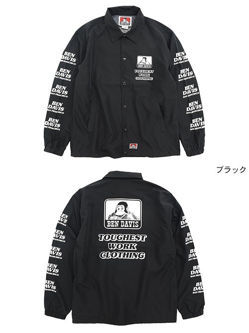 BEN DAVIS（ベンデイビス） ジャケット メンズ スリーブ ロゴ コーチ 