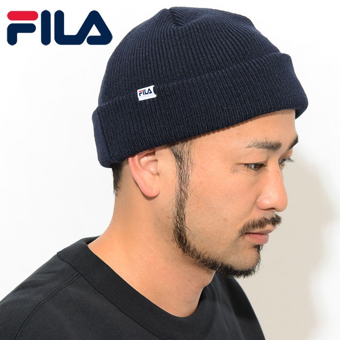FILA フィラ ニット帽 フロント ロゴ ニット ウォッチ キャップ