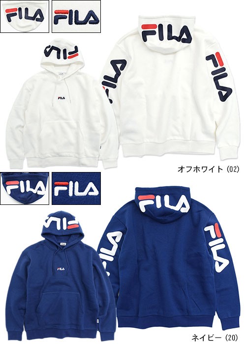 FILA（フィラ） プルオーバー パーカー メンズ フード スリーブ ロゴ