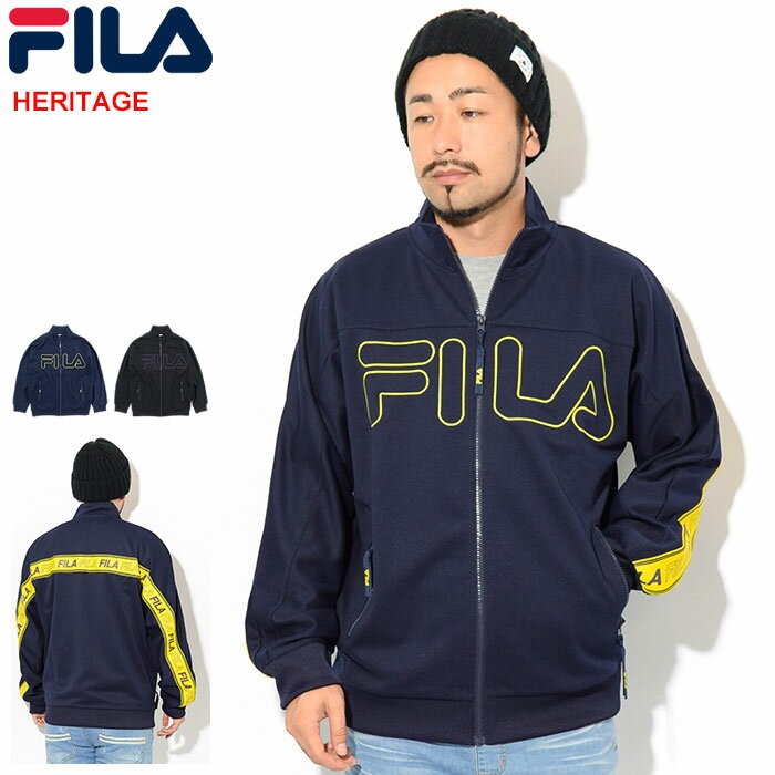 フィラ トラックジャケット L FILA（フィラ） ジャケット メンズ ロゴ テープ トラックジャケット
