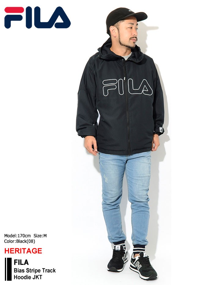 FILA（フィラ） ジャケット メンズ バイアス ストライプ トラック