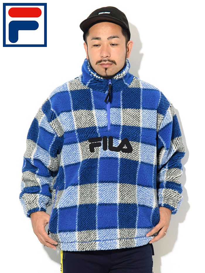 フィラ ジャケット FILA メンズ チェック ハーフ ジップ(Check Half