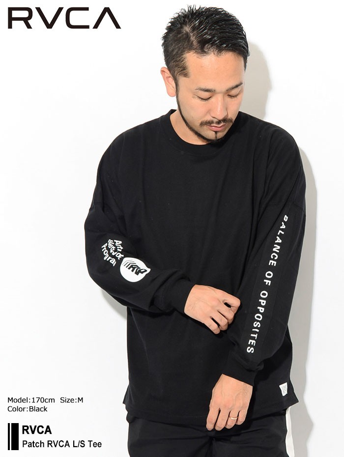 RVCA（ルーカ） Tシャツ 長袖 メンズ パッチ ルーカ(Patch RVCA L/S
