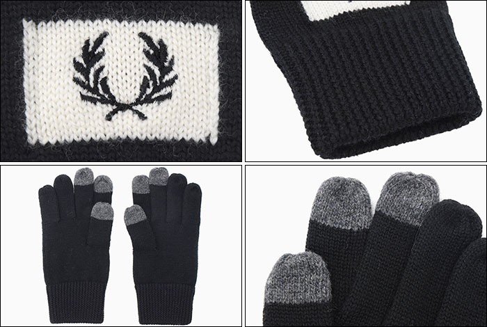 FRED PERRY（フレッドペリー） 手袋 メンズ プロセス ブライト ニット