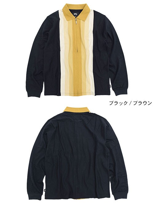 STUSSY（ステューシー） ポロシャツ 長袖 メンズ Preston Full Zip
