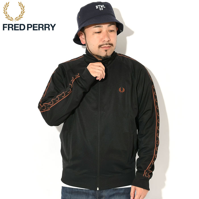 フレッドペリー ジャージー ジャケット FRED PERRY メンズ コントラスト テープ トラックジャケット ( J5557 Contrast  Tape Track JKT アウター )