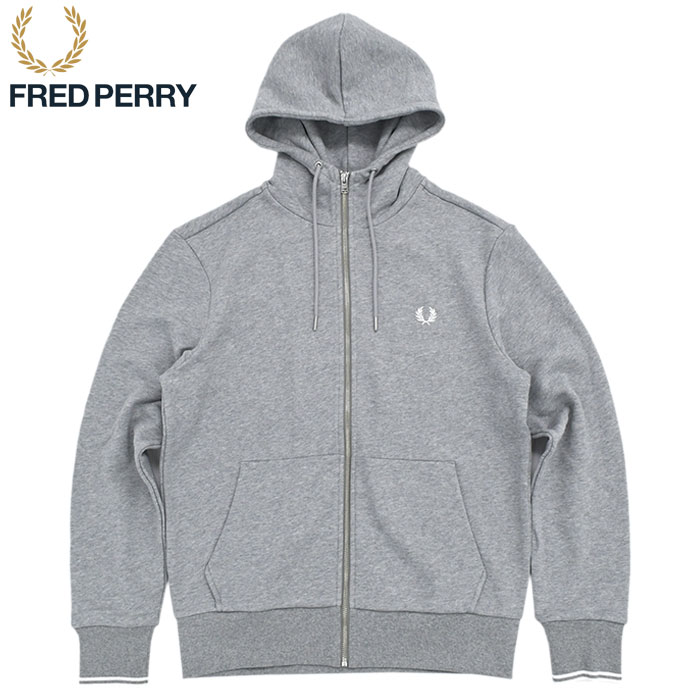 フレッドペリー パーカー ジップアップ FRED PERRY メンズ スルー ライン カフ フル ジップ フーディ ( J7536 Through  Line Cuff Hoodie スウェット トップス )