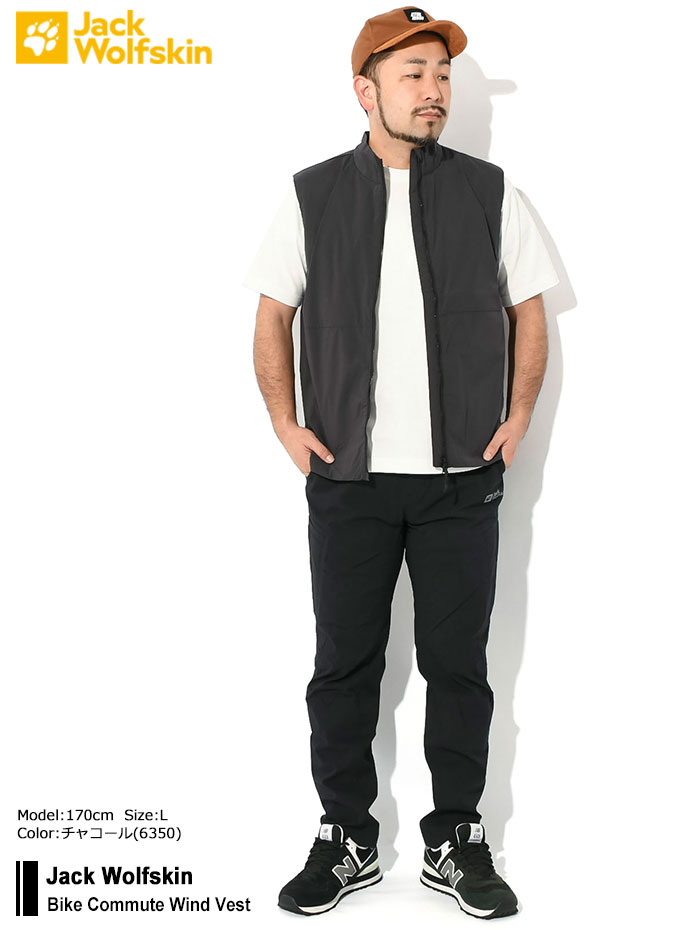 ジャックウルフスキン ジャケット Jack Wolfskin メンズ バイク コミュート ウインド ベスト ( Bike Commute Wind  Vest JACKET アウター アウトドア 1207871 )