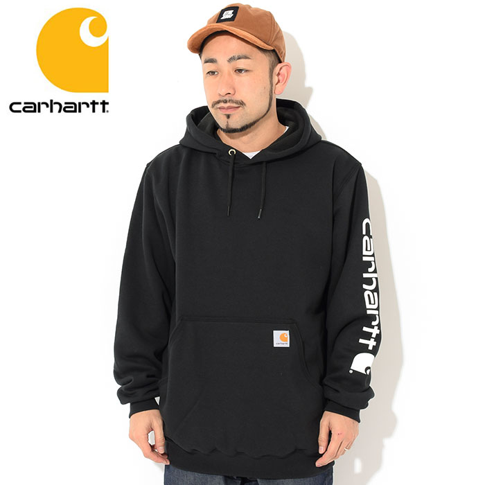 カーハート パーカー プルオーバー Carhartt メンズ ルーズ フィット ミッドウェイト ロゴ スリーブ グラフィック (Loose Fit  K288 TS0288-M)