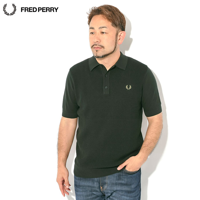 FRED PERRY ポロシャツ FRED PERRY フレッドペリー ポロシャツ 半袖 メンズ ワッフル