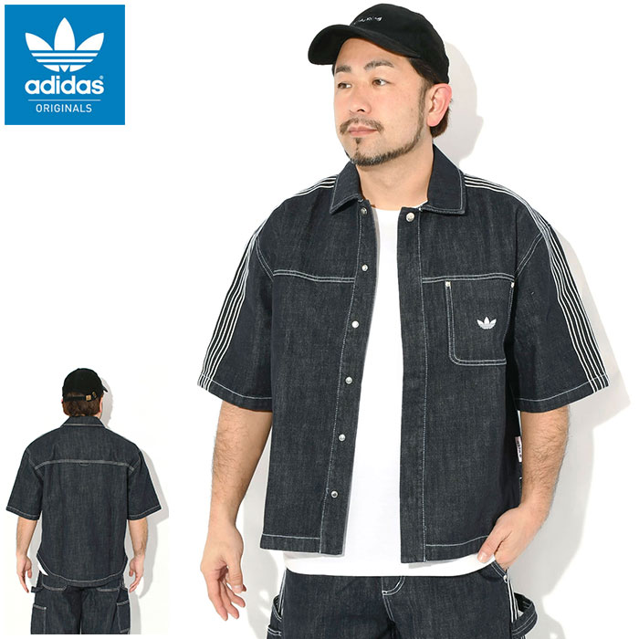 adidas Originals アディダス シャツ 半袖 メンズ デニム ワークウェア