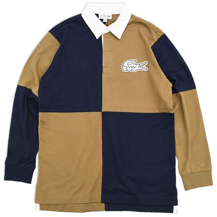 ラコステ ポロシャツ 長袖 LACOSTE メンズ KH011 ラグビー (KH011 Rugby L S Polo Shirt ラガーシャツ ラグビーシャツ トップス KH011LJ-99)