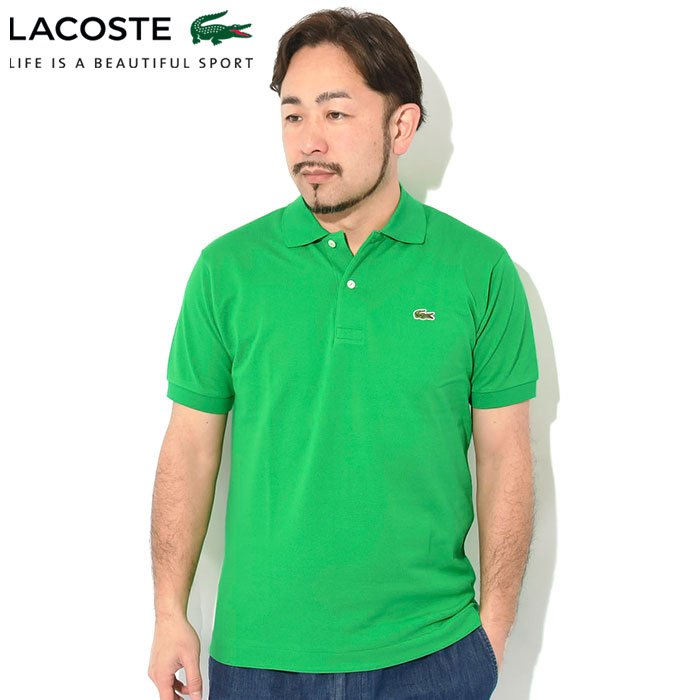 新品 LACOSTE ポロシャツL1212 蛍光黄緑 文字ワニ サイズ5 LACOSTE（ラコステ） 80's 90's 大沢商会 CHEMISE LACOSTE ポロシャツ