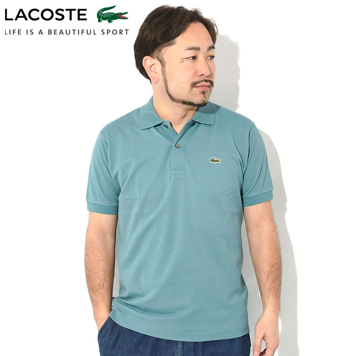 【春の準備に】極美品 ラコステ 日本製 L1212 ポロシャツ カーキ 貝ボタン LACOSTE（ラコステ） ポロシャツ 日本製 定番 半袖ポロ メンズ L1212