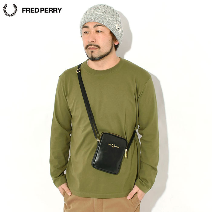FRED PERRY（フレッドペリー） ショルダーバッグ スムース レザー 