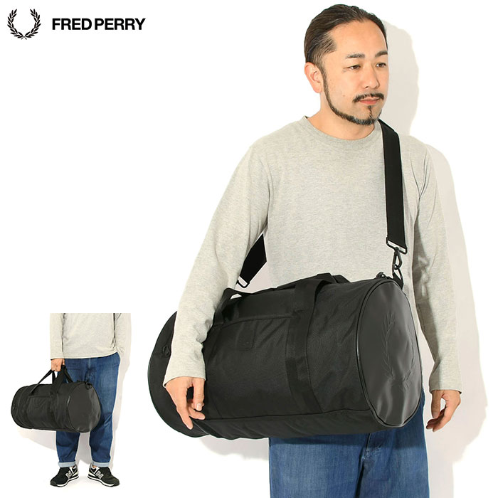 FRED PERRY フレッドペリー ボストンバッグ ドラムバッグ ブラック FRED PERRY（フレッドペリー） ドラムバッグFRED PERRY ブラック