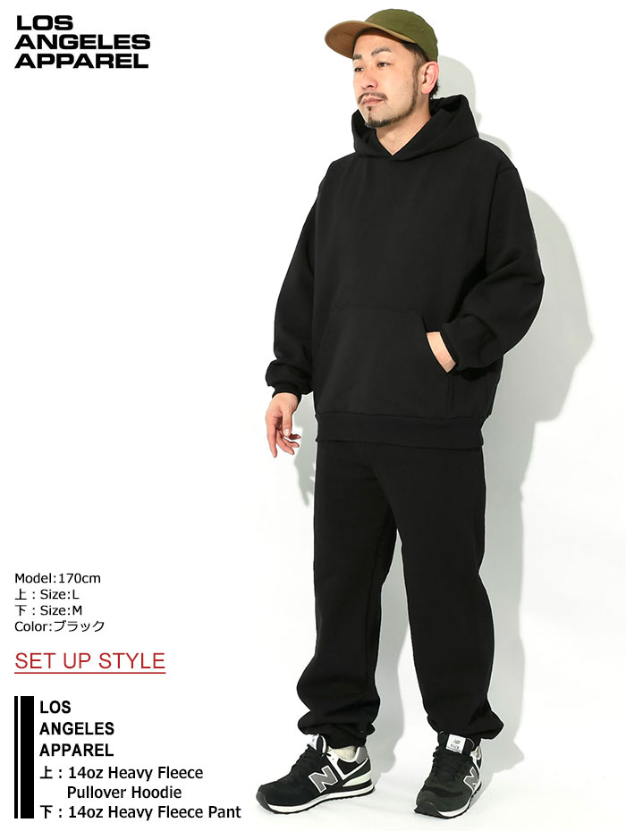 ロサンゼルスアパレル パーカー プルオーバー LOS ANGELES APPAREL メンズ 14オンス ヘビー フリース (14oz Heavy  Fleece Pullover Hoodie HF-09 HF09)