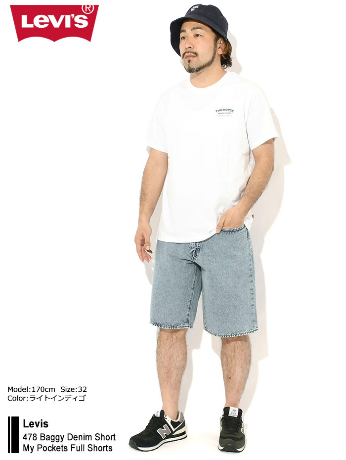 Levi's（リーバイス） ハーフパンツ Levis メンズ 478 バギー デニム