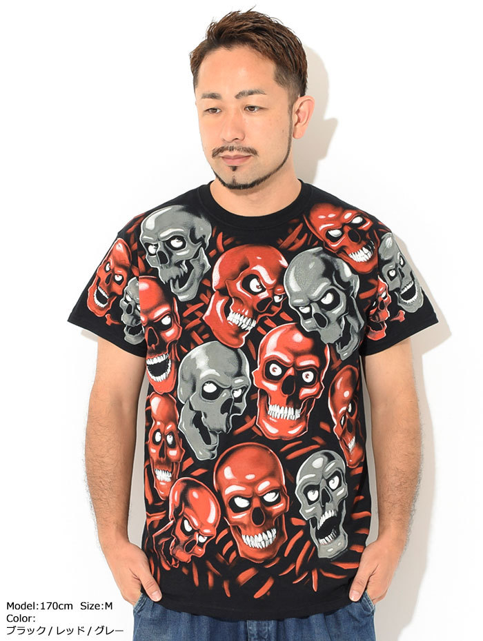 リキッド ブルー Tシャツ 半袖 LIQUID BLUE メンズ スカル パイル 2 ( Skull Pile 2 S/S Tee カットソー  31757 31756 )[M便 1/1]