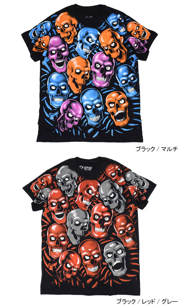 LIQUID BLUE リキッド ブルー Tシャツ 半袖 メンズ スカル