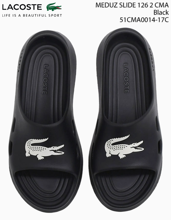 オンライン完売品！！ LACOSTE ラコステ トングサンダル ブラック LACOSTE（ラコステ） サンダル メンズ 男性用 MEDUZ スライド 126 2