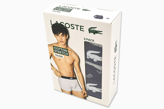 LACOSTE（ラコステ） ボクサーパンツ メンズ 3パック ロゴ プリント
