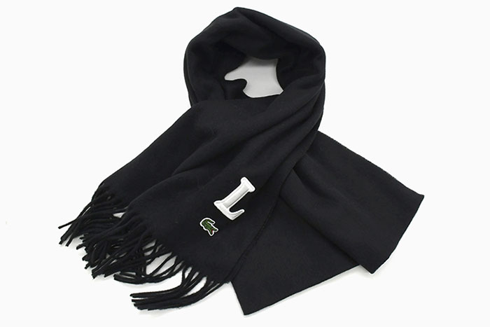 R*S様 LACOSTE ラコステ　カシミヤフリンジマフラー　元値15400円 LACOSTE（ラコステ） マフラー LACOSTE RE017J L ( LACOSTE RE017J L