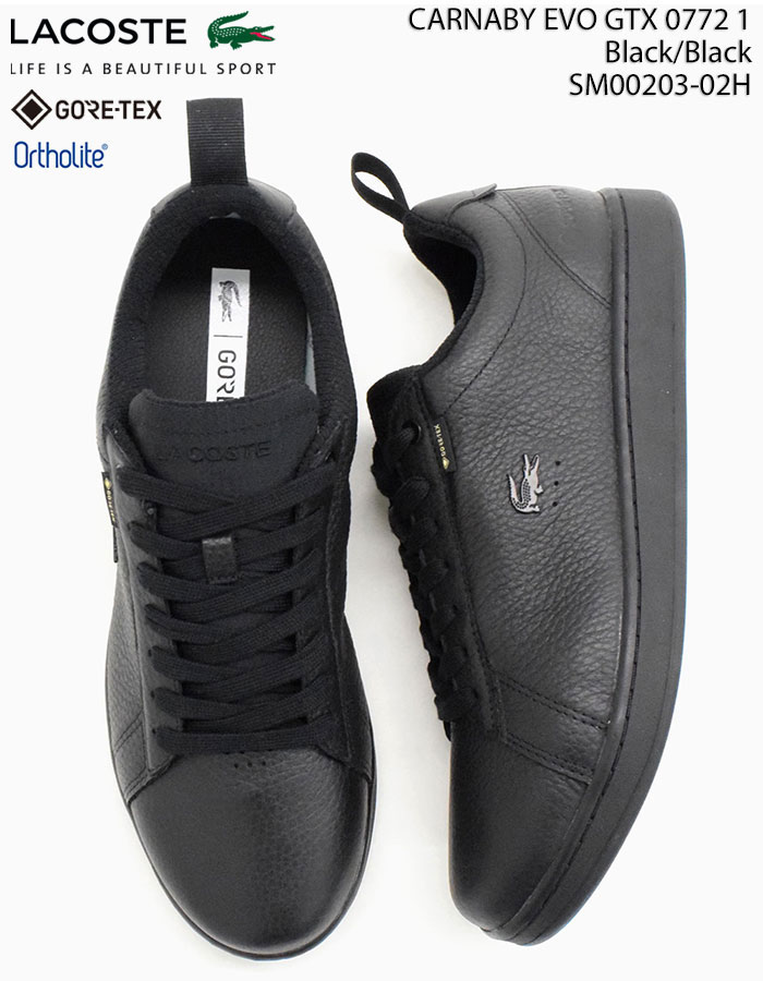 ラコステ スニーカー LACOSTE メンズ 男性用 カーナビー エヴォ GTX 0772 1 Black/Black (SM00203-02H  CARNABY EVO GTX 0772 1 ゴアテックス) : lst-sm00203-02h : ice field - 通販 -  Yahoo!ショッピング