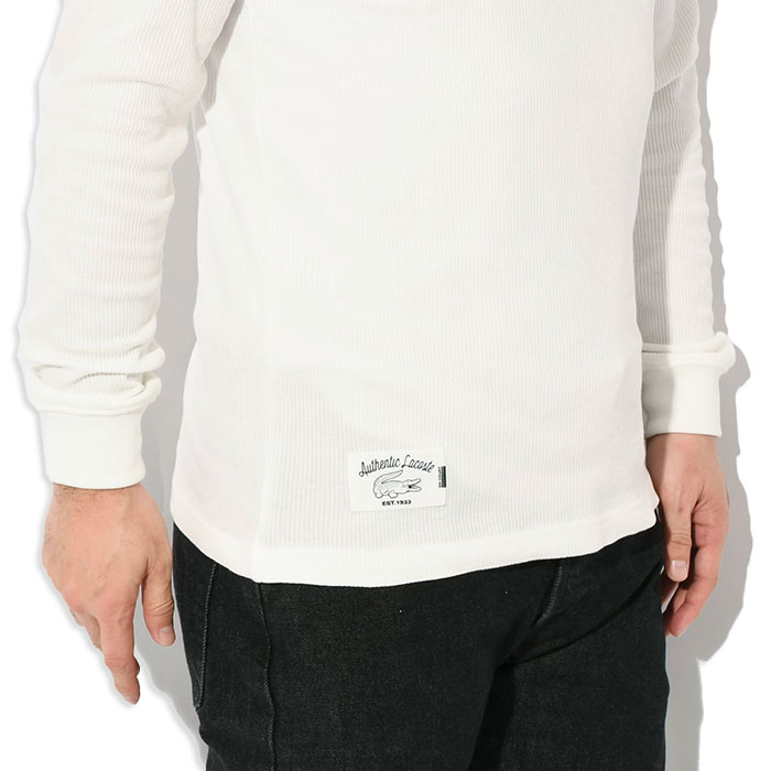LACOSTE★レタリング長袖Tシャツ オーバーサイズ PARISロゴ ヘビーウェイト 長袖Tシャツ / ロンT