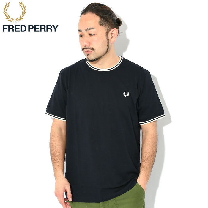 フレッドペリー Tシャツ 半袖 FRED PERRY メンズ ツイン ティップド ( M1588 Twin Tipped S/S Tee  T-SHIRTS カットソー トップス )[M便 1/1]